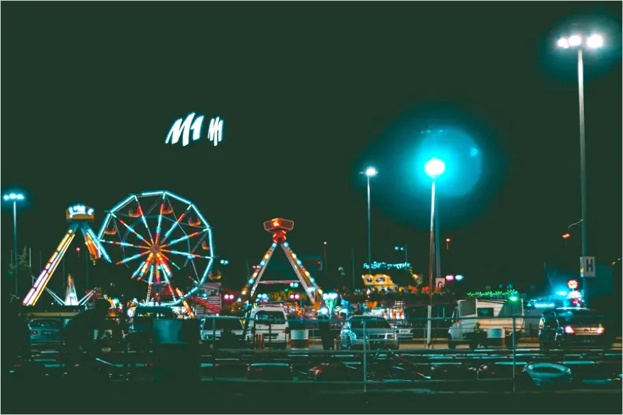 Detail Carnival Ferris Wheel Night Lights Number 9