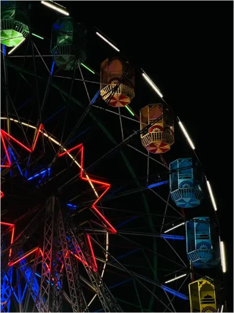 Detail Carnival Ferris Wheel Night Lights Number 10