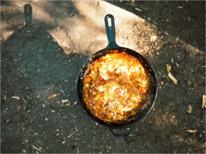 Detail Cast Iron Skillet On Stove Number 9