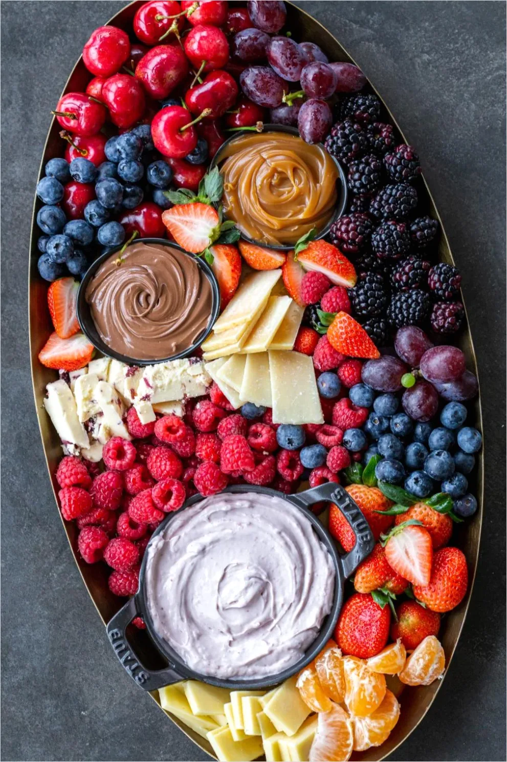 Detail Charcuterie Board Cheese And Fruit Overhead Number 8