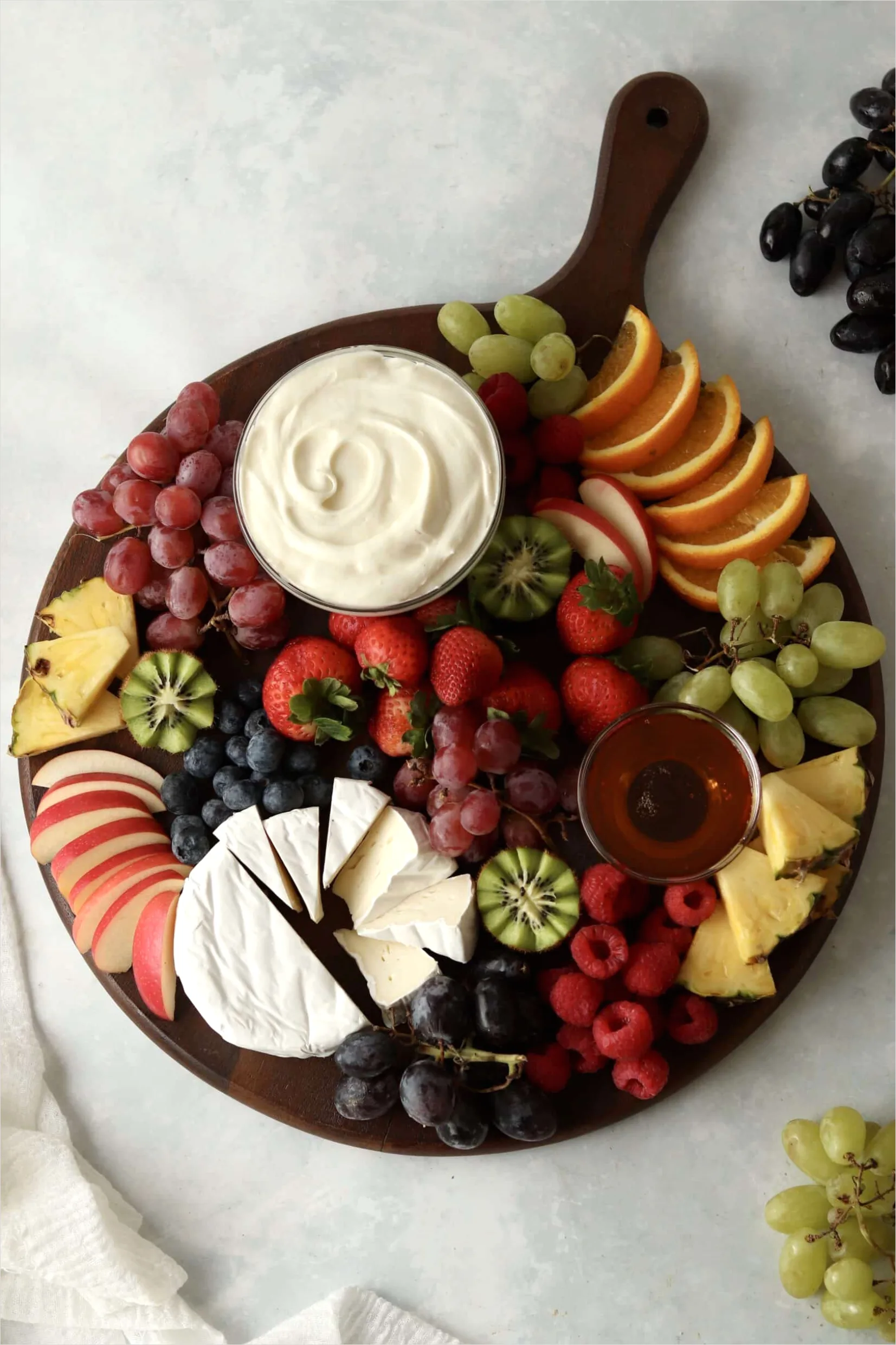Detail Charcuterie Board Cheese And Fruit Overhead Number 12