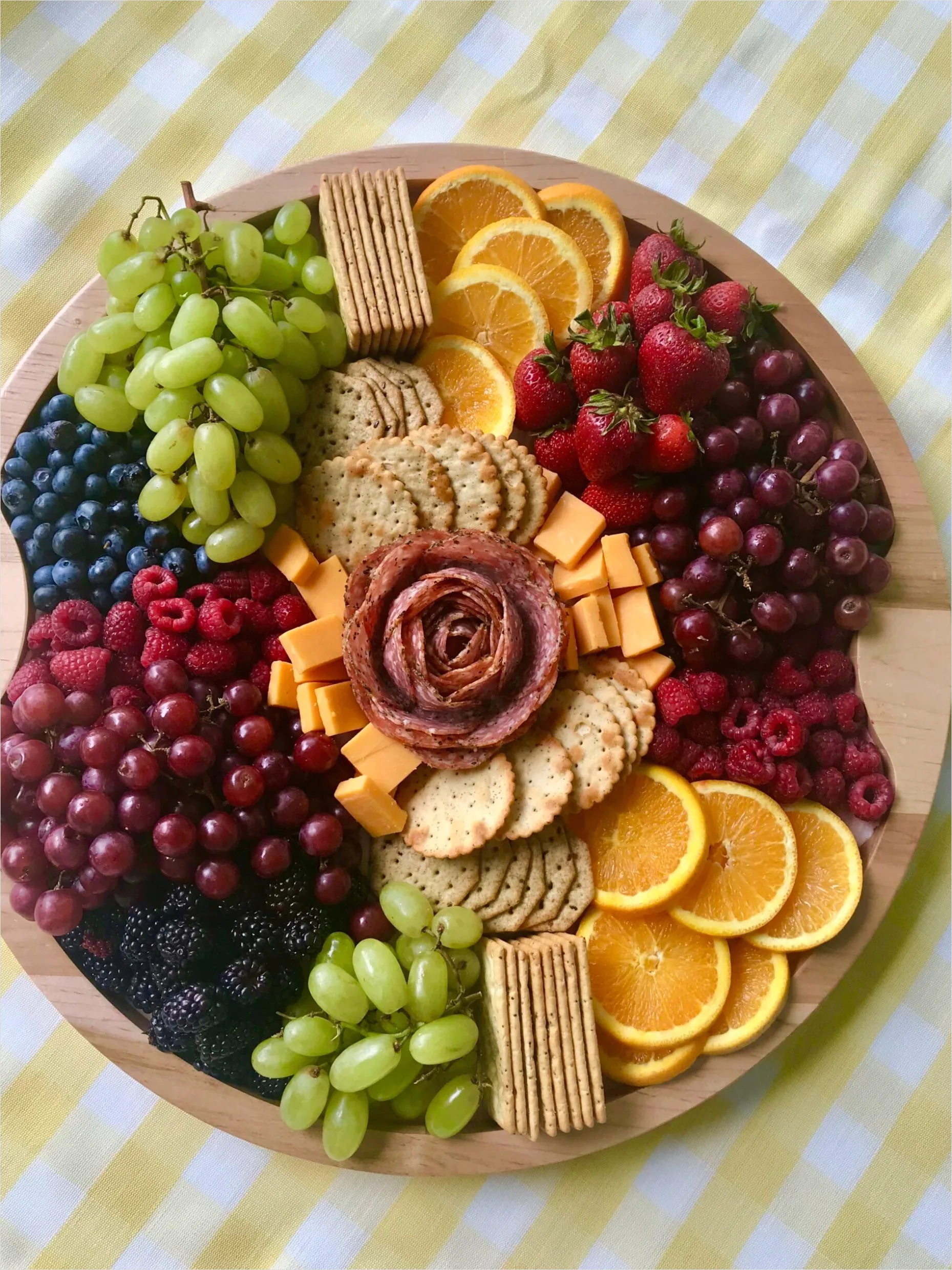 Detail Charcuterie Board Cheese And Fruit Overhead Number 2