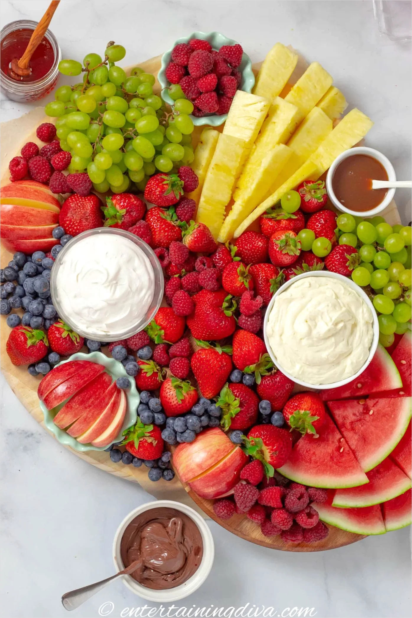 Detail Charcuterie Board Cheese And Fruit Overhead Number 4