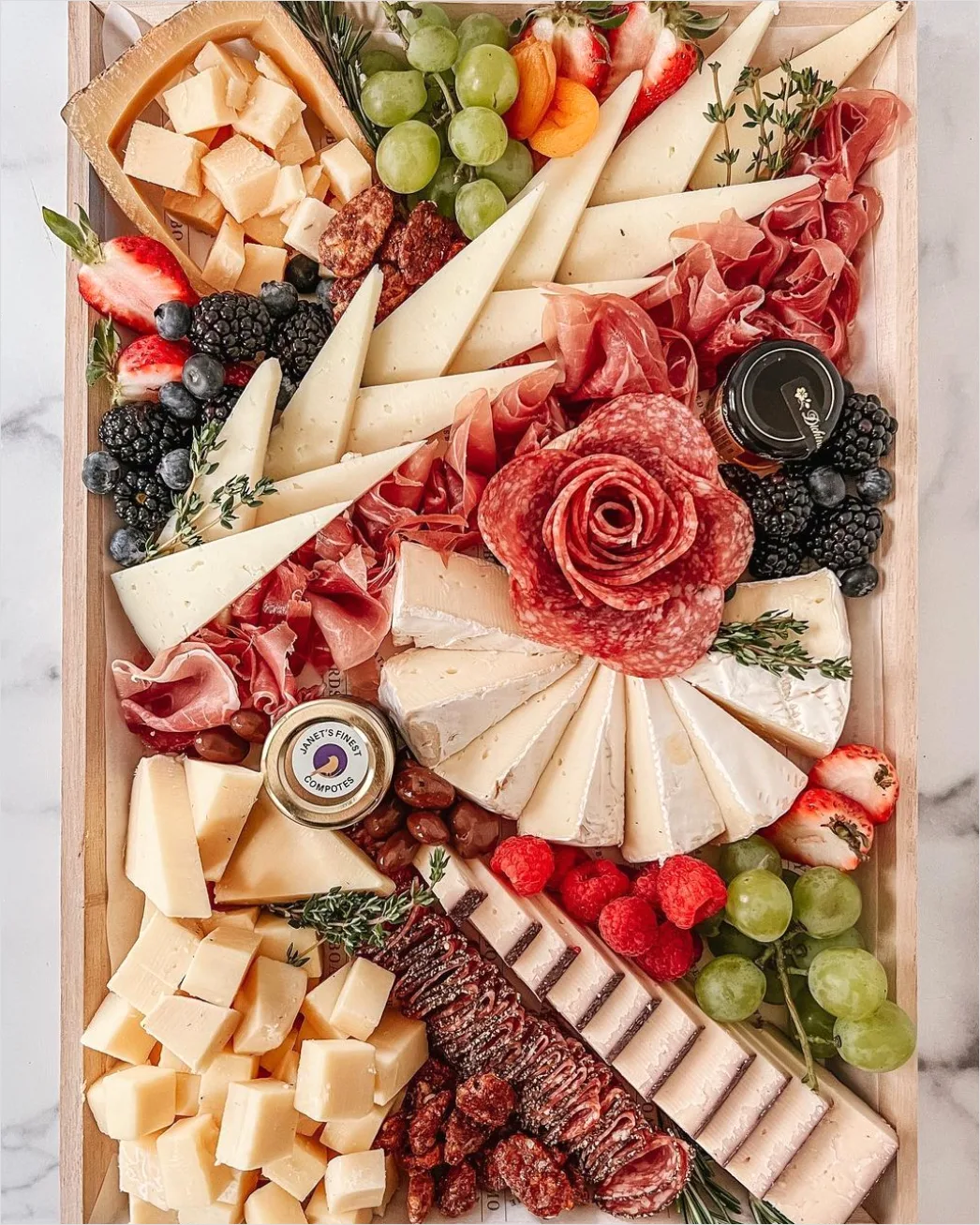 Detail Charcuterie Board Cheese And Fruit Overhead Number 5