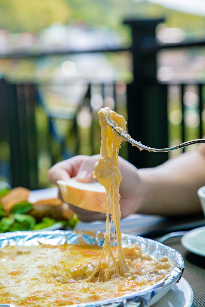 Detail Cheese Pull Mozzarella Stretch Close Up Number 17