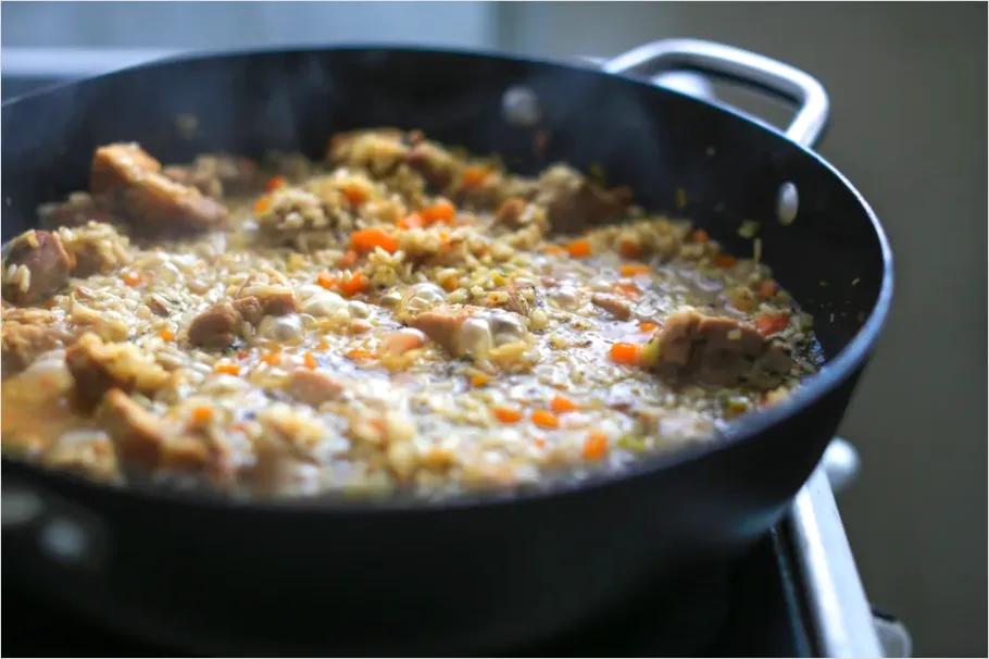 Detail Chicken Stir Fry In Skillet Steam Number 10