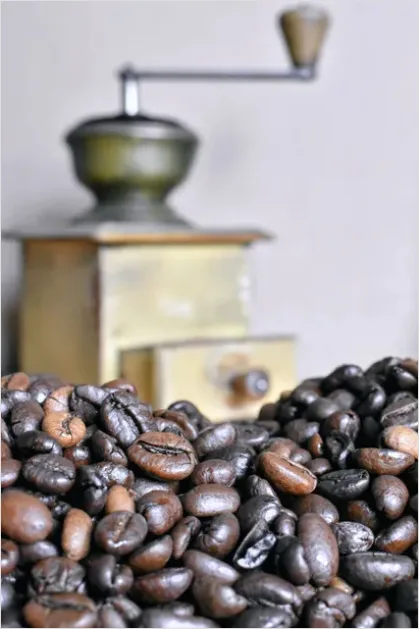 Detail Coffee Grinder And Beans Number 3