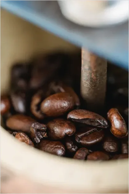 Detail Coffee Grinder And Beans Number 7