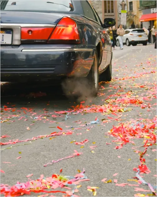 Detail Confetti Falling Parade Street Scene Number 2