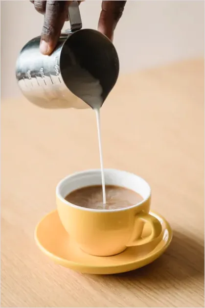 Detail Dairy Free Coffee Creamer Pour Close Up Number 3