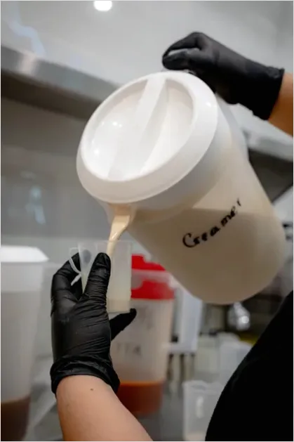 Detail Dairy Free Coffee Creamer Pour Close Up Number 6