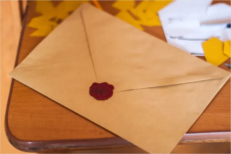 Detail Envelope And Wax Seal Number 4