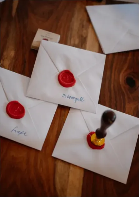 Detail Envelope And Wax Seal Number 6