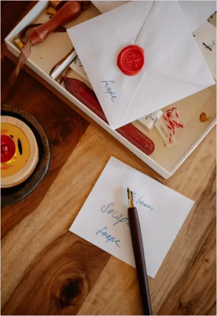 Detail Envelope And Wax Seal Number 9