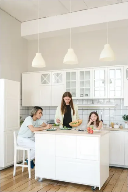 Detail Family Cooking Together Kitchen Lifestyle Number 9