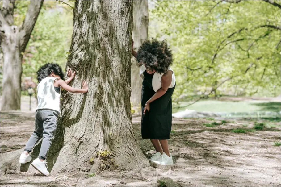 Detail Family Playing In Park Candid Moment Number 13