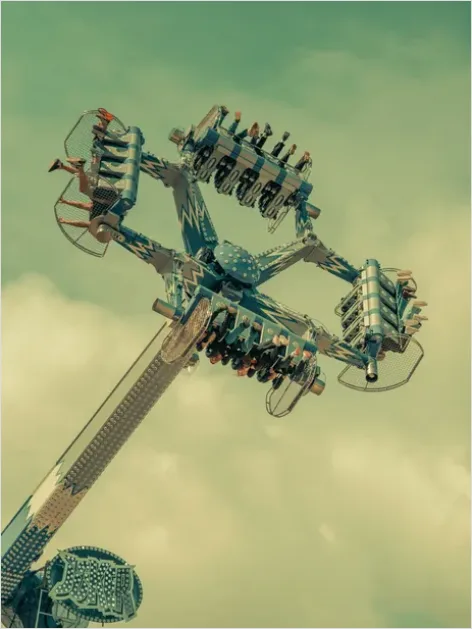Detail Family Theme Park Ride Excitement Candid Number 5
