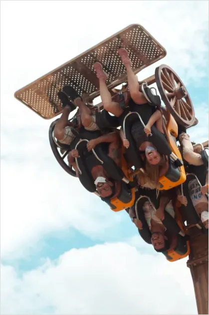 Detail Family Theme Park Ride Excitement Candid Number 6