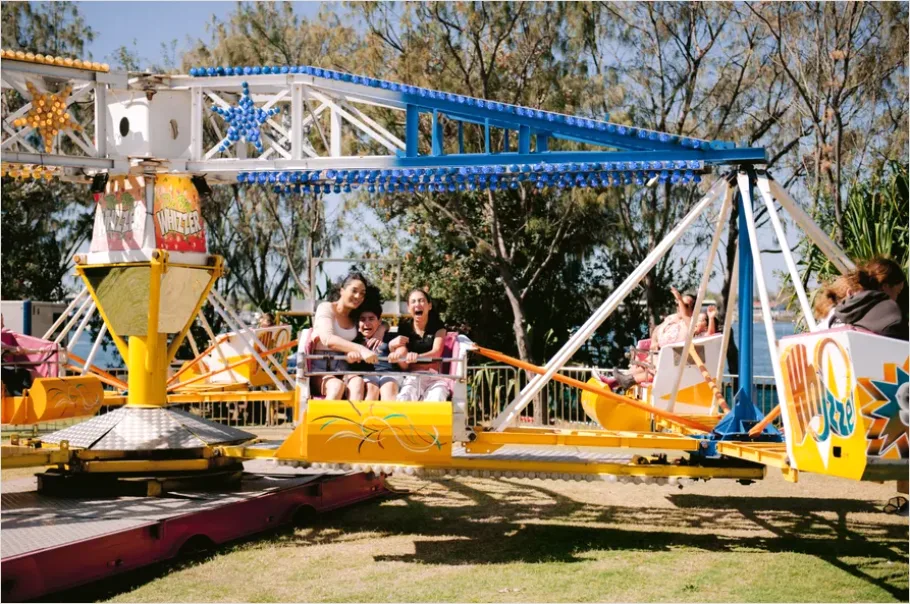 Detail Family Theme Park Ride Excitement Candid Number 7