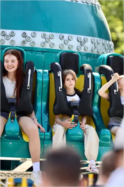 Detail Family Theme Park Ride Excitement Candid Number 10