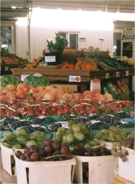 Farmers Market Produce Stand Colorful Display 9a87
