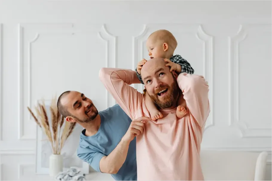 Detail Father Burping Baby Over Shoulder Number 15