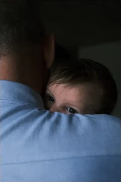 Detail Father Burping Baby Over Shoulder Number 3