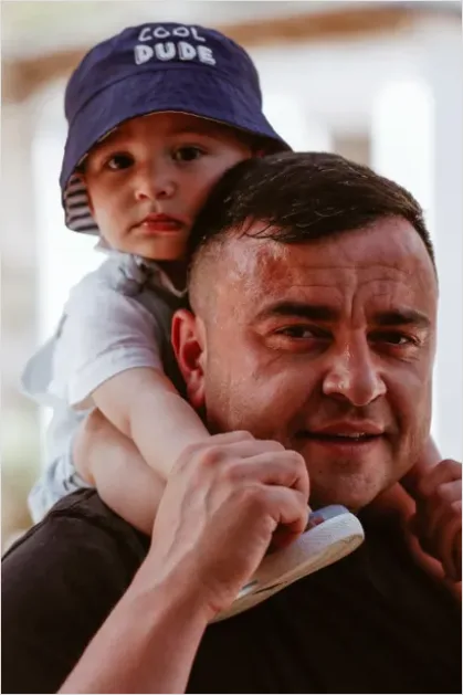 Detail Father Burping Baby Over Shoulder Number 4