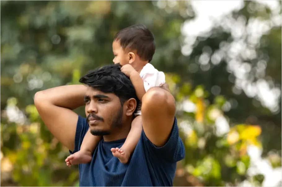 Detail Father Burping Baby Over Shoulder Number 8