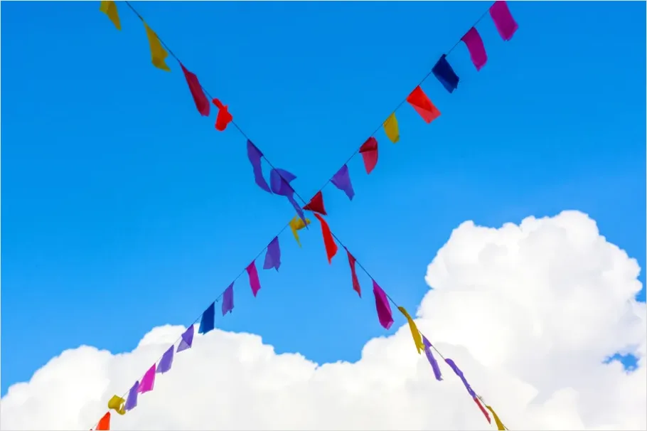 Detail Festival Decorations Bunting Flags Photo Number 15