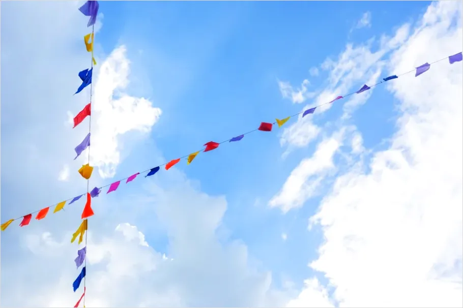 Detail Festival Decorations Bunting Flags Photo Number 3