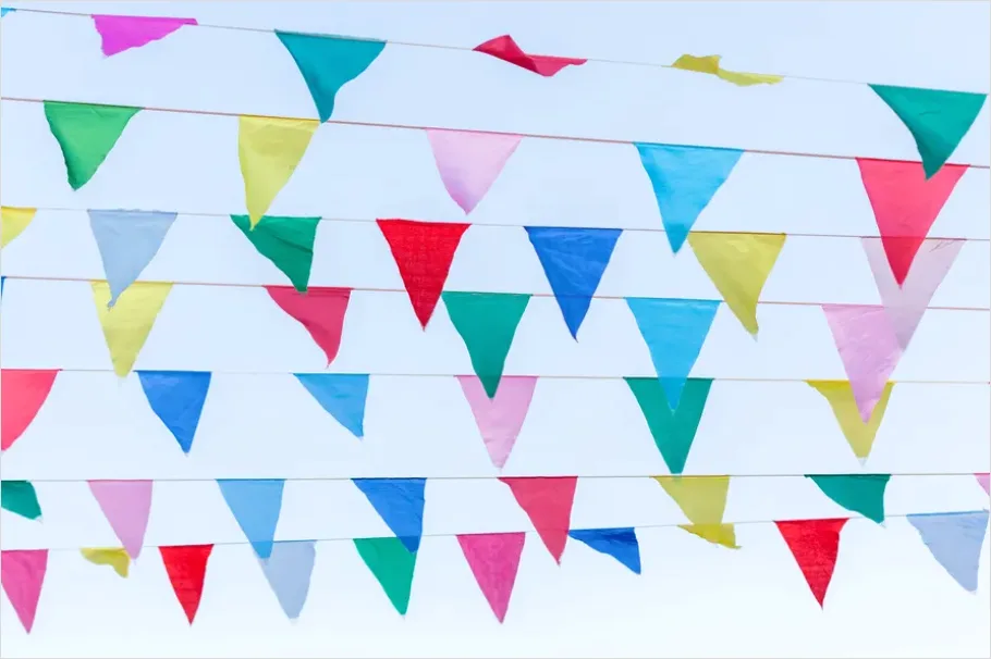 Detail Festival Decorations Bunting Flags Photo Number 4