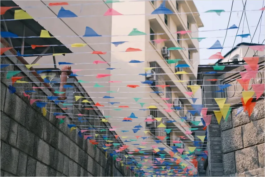 Detail Festival Decorations Bunting Flags Photo Number 6