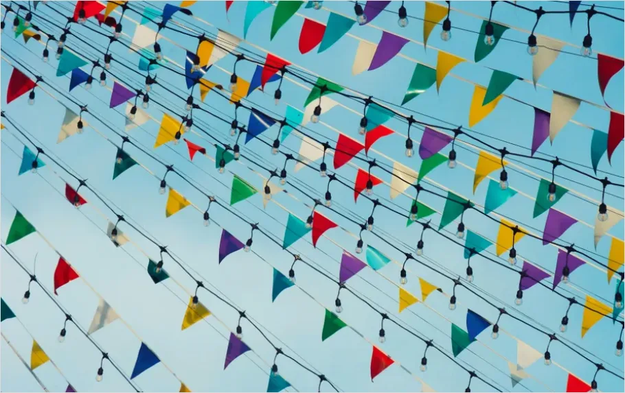 Detail Festival Decorations Bunting Flags Photo Number 7