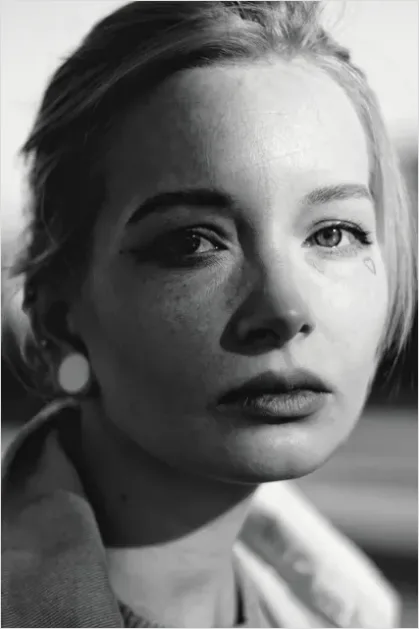 Detail Freckled Face Portrait Close Up Number 11