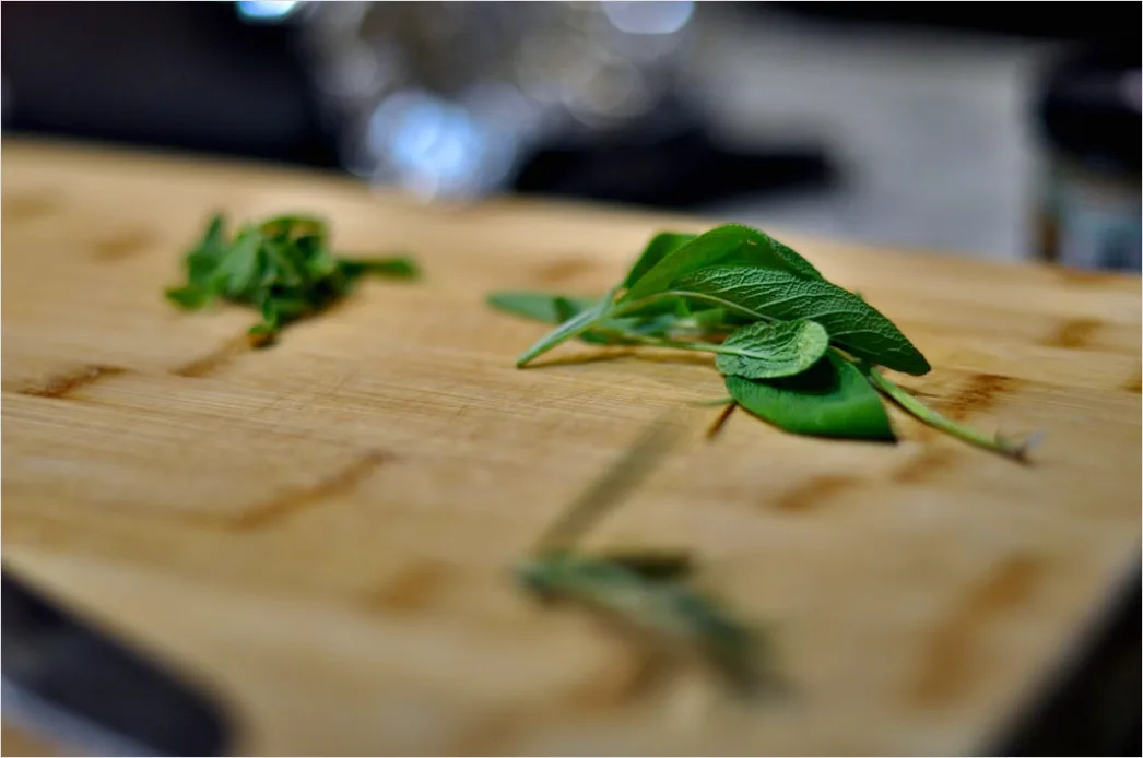 Fresh Herbs Garnish Plating Close Up 932b