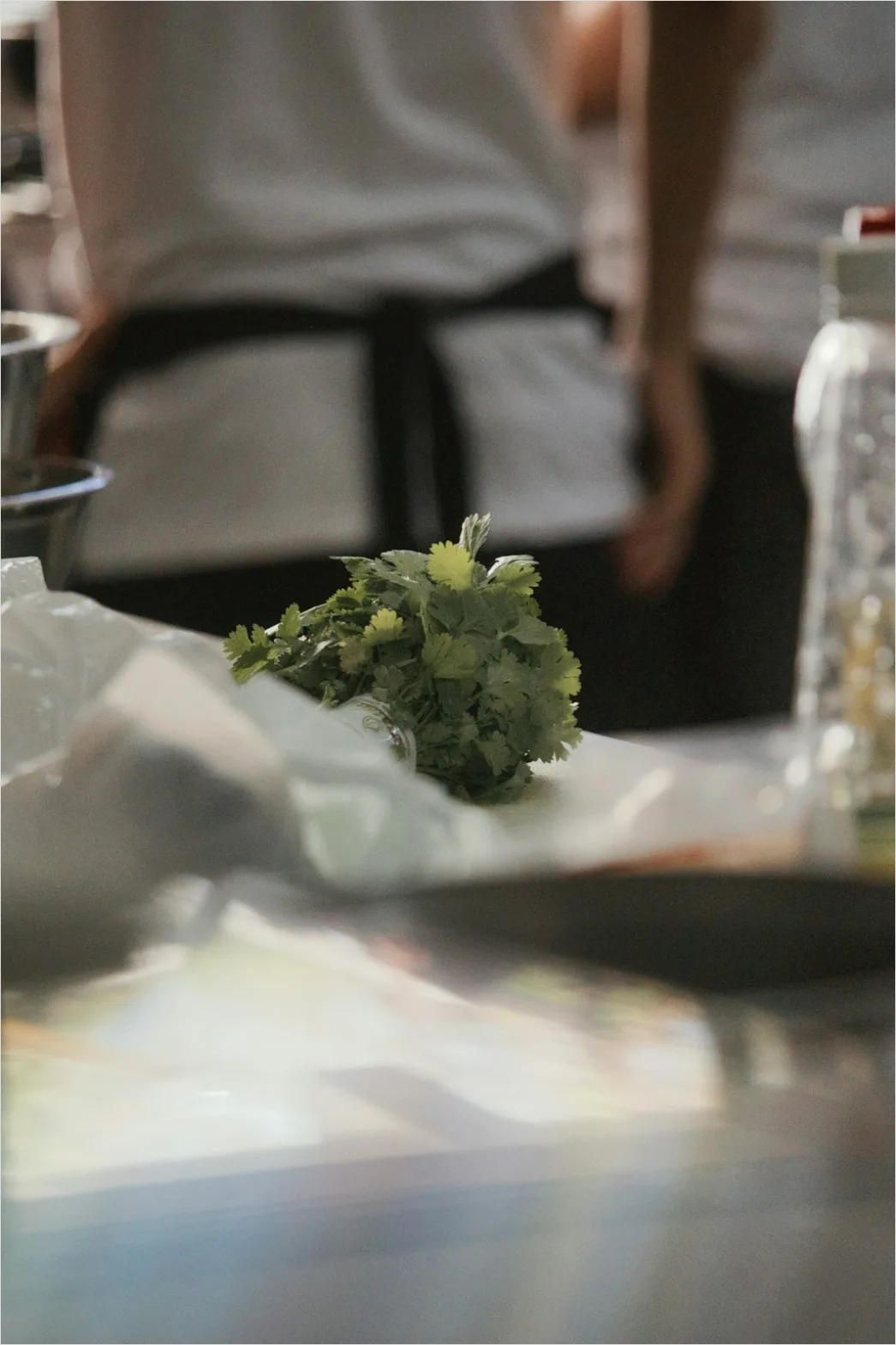Detail Fresh Herbs Garnish Plating Close Up Number 2