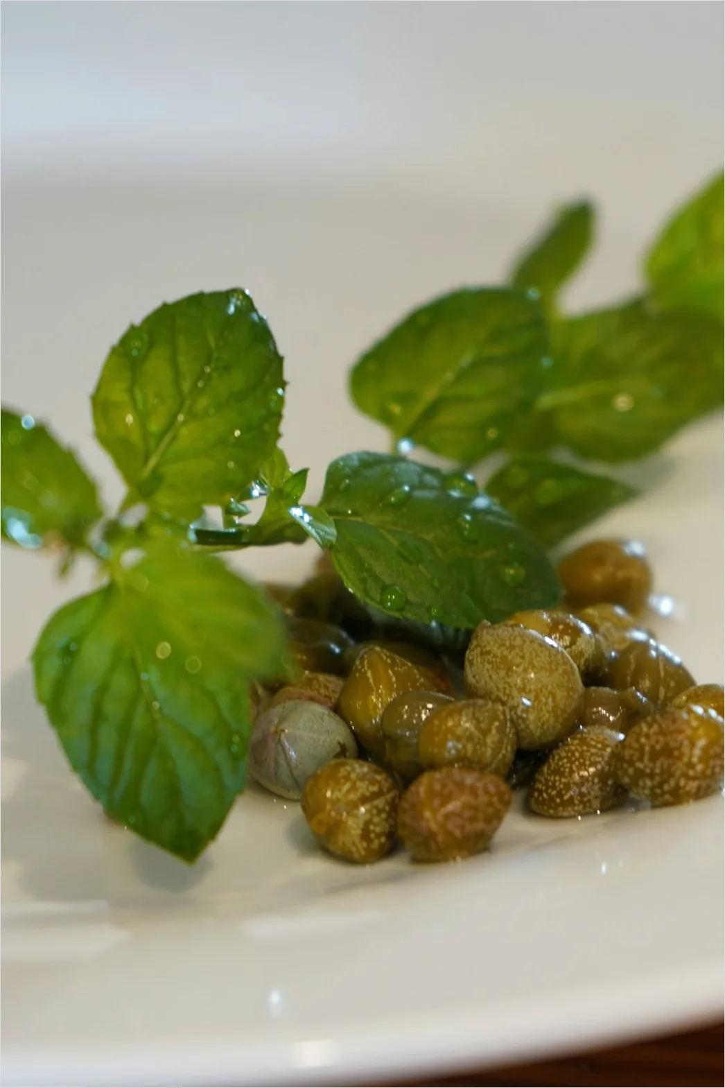 Detail Fresh Herbs Garnish Plating Close Up Number 12