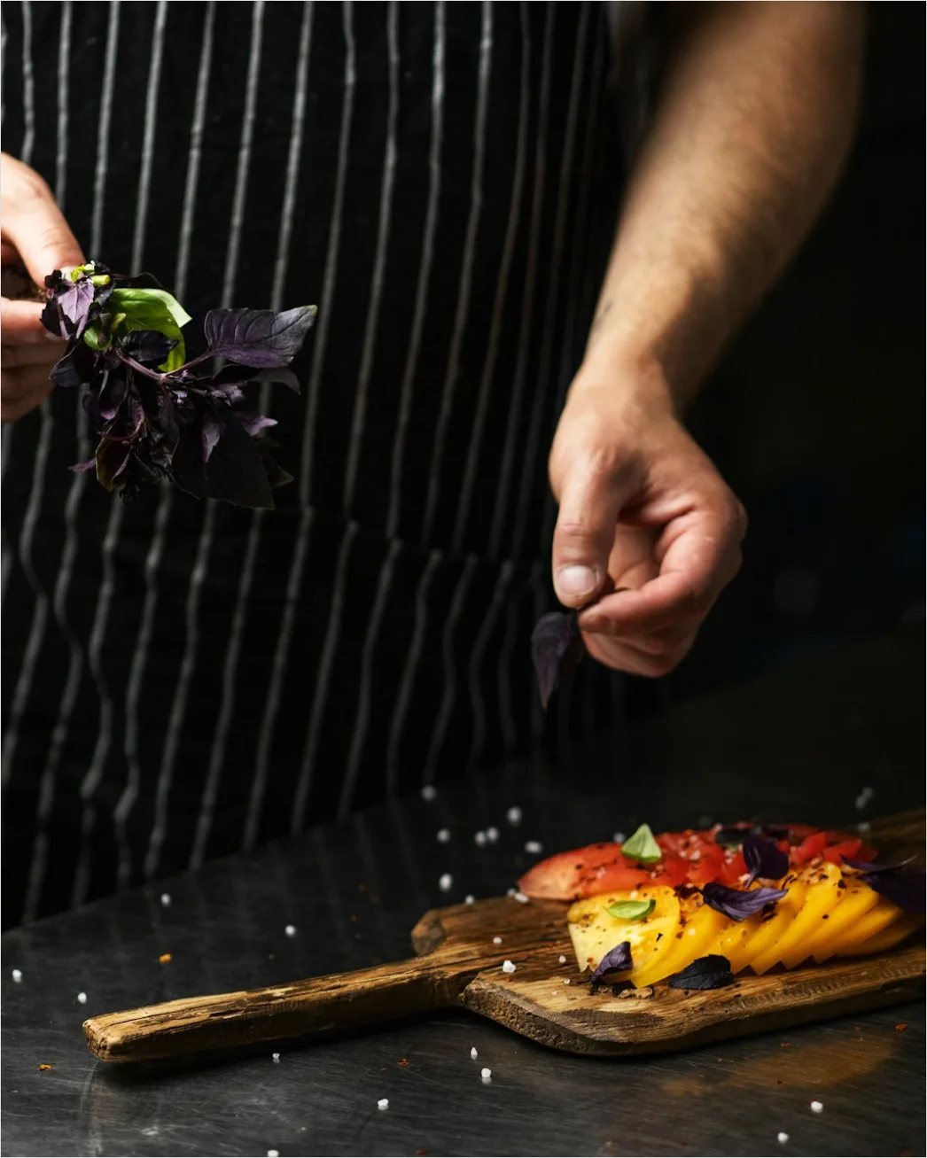 Detail Fresh Herbs Garnish Plating Close Up Number 13