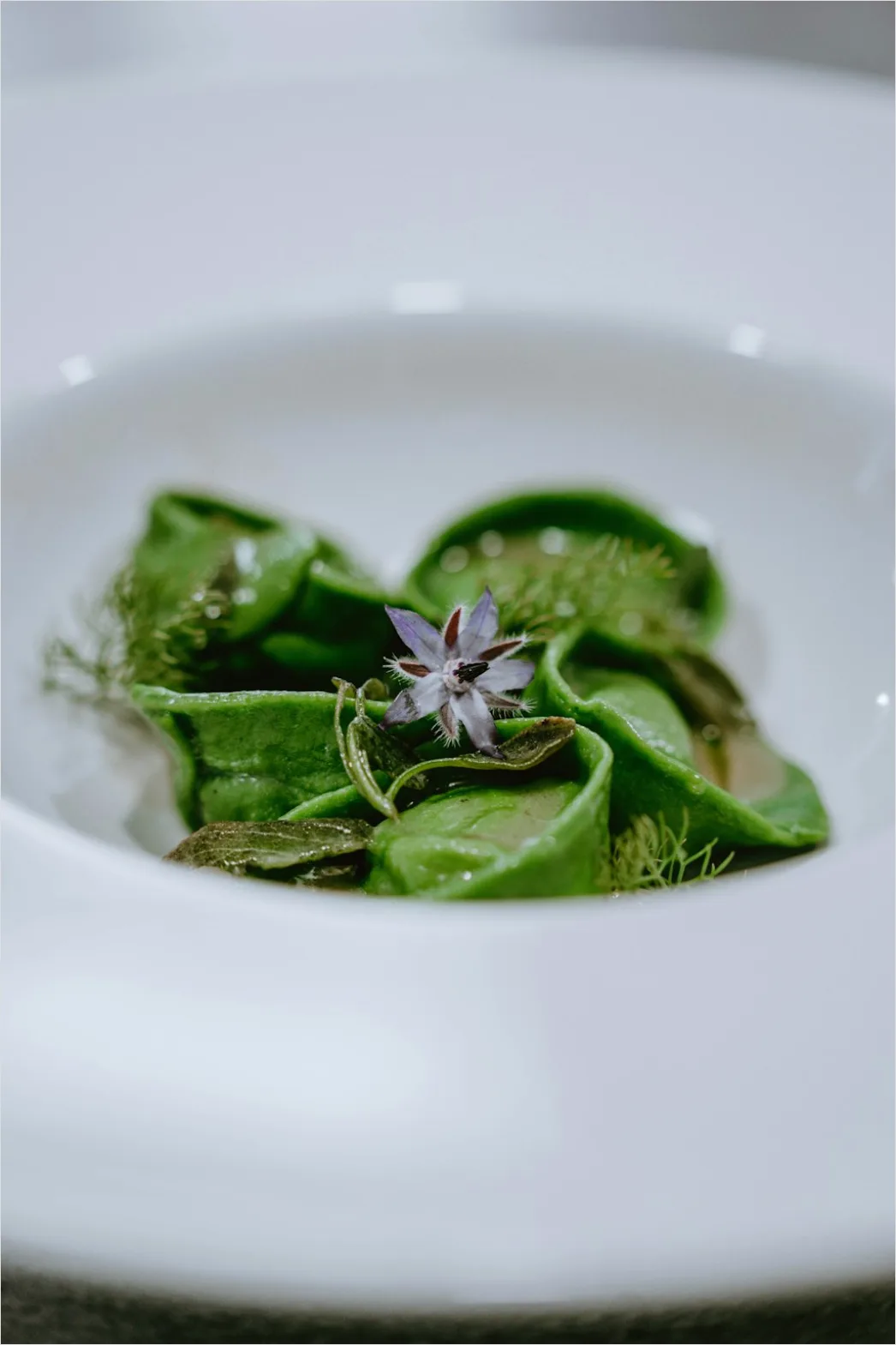 Detail Fresh Herbs Garnish Plating Close Up Number 6
