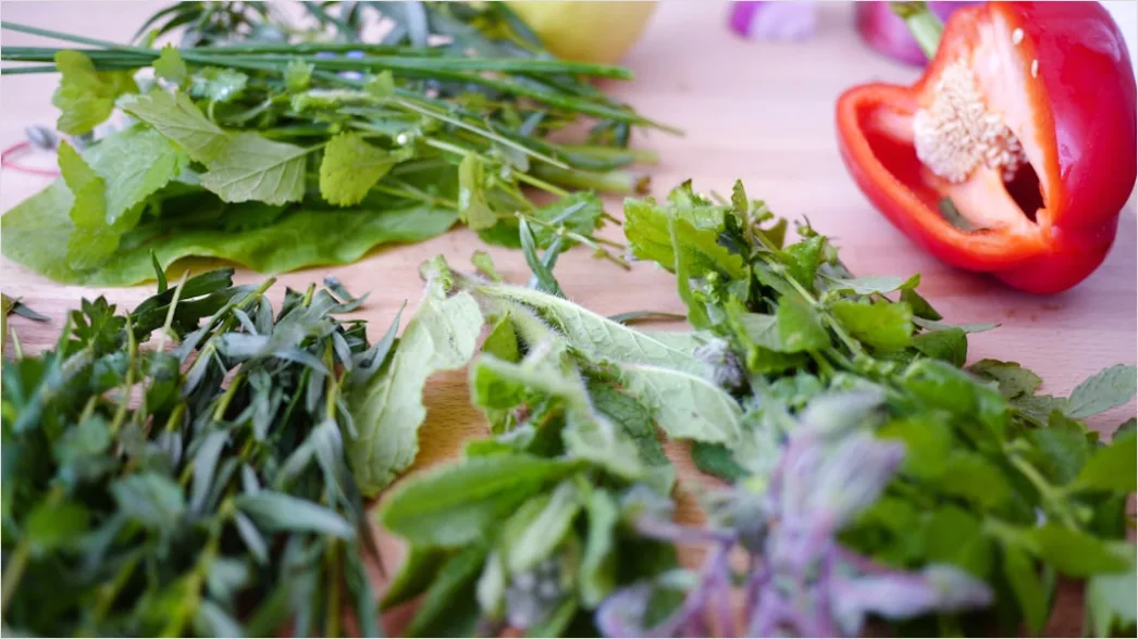 Detail Fresh Herbs Garnish Plating Close Up Number 10