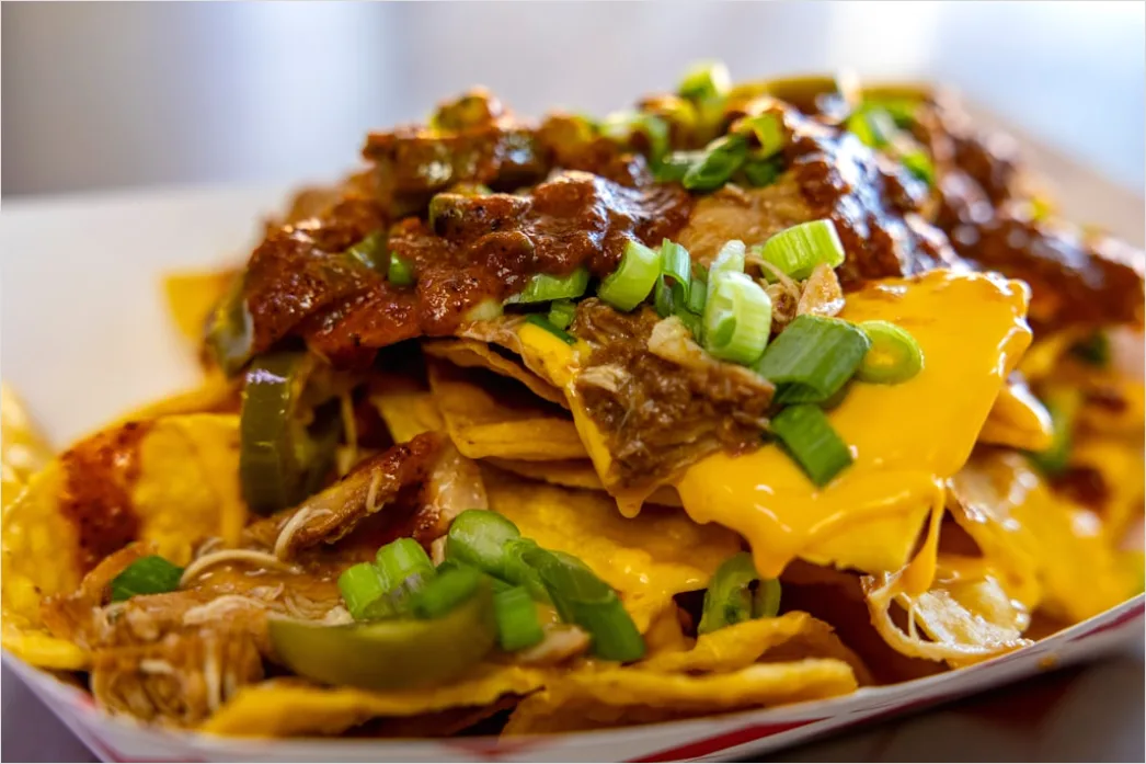Detail Game Day Nachos Cheese Pull Close Up Number 11