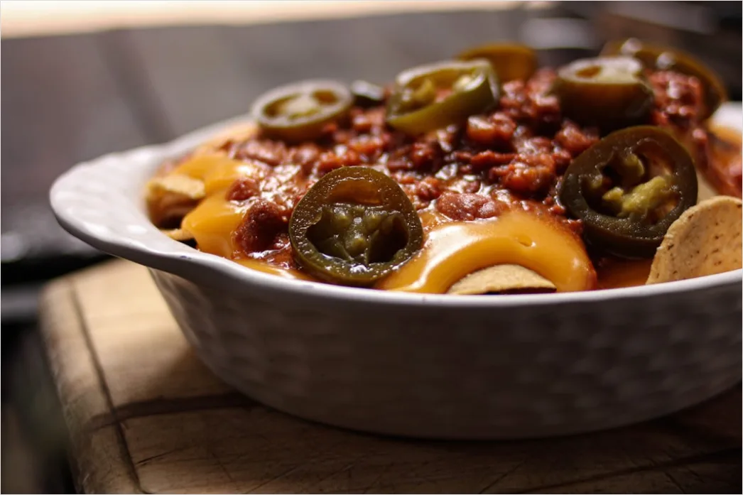 Detail Game Day Nachos Cheese Pull Close Up Number 4