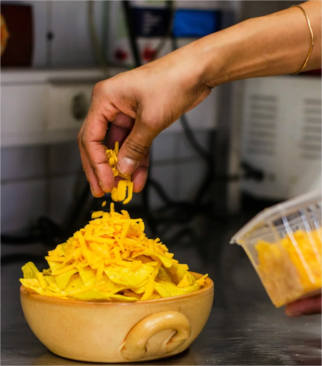 Detail Game Day Nachos Cheese Pull Close Up Number 10