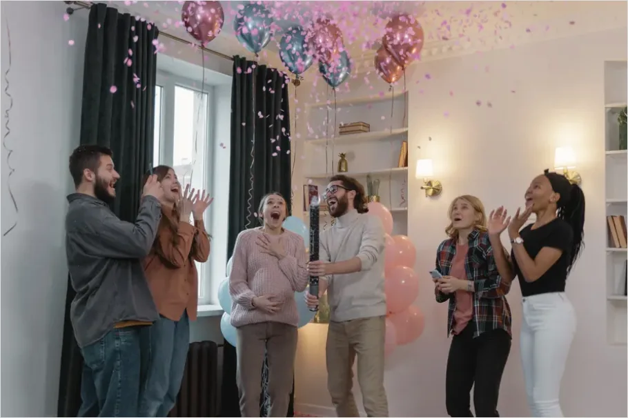 Detail Gender Reveal Party Confetti Pop Moment Number 3