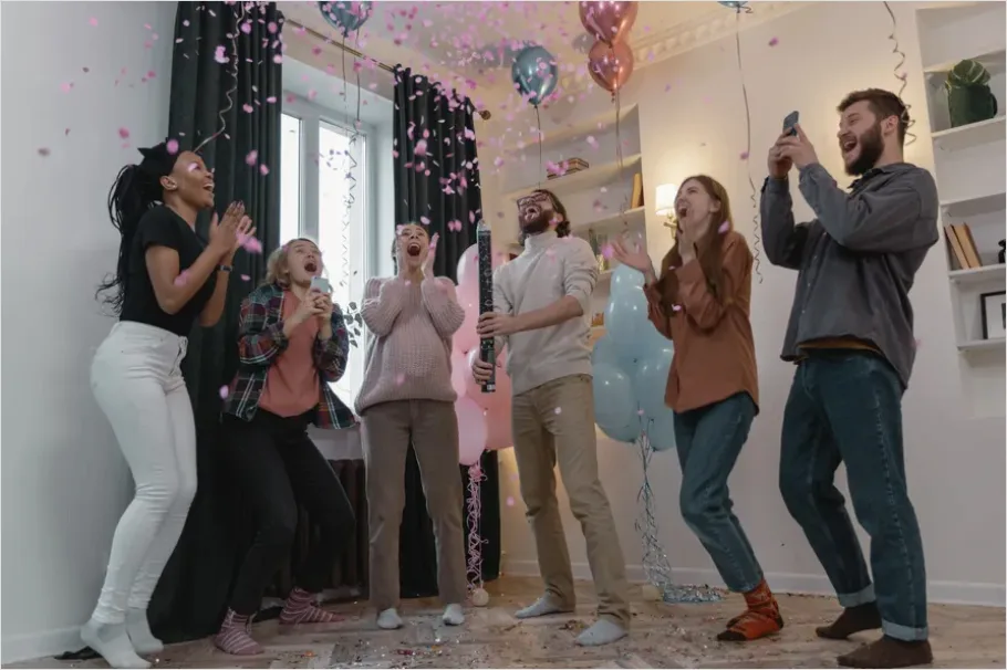 Detail Gender Reveal Party Confetti Pop Moment Number 4