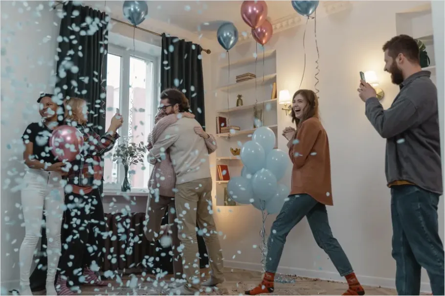 Detail Gender Reveal Party Confetti Pop Moment Number 5