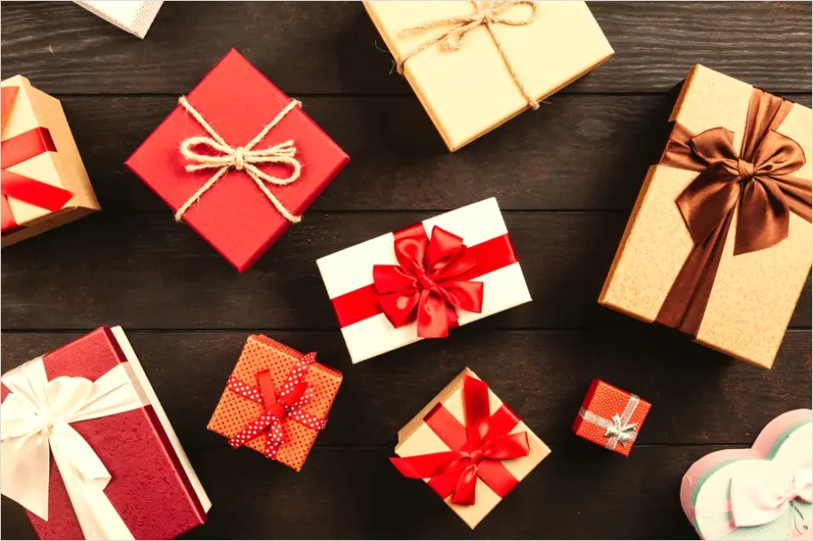 Detail Gift Box With Ribbon Number 13
