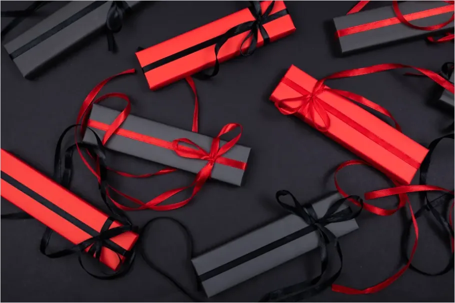 Detail Gift Box With Ribbon Number 10