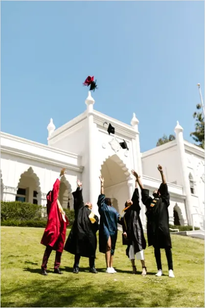 Detail Graduation Caps In Air Ceremony Number 2